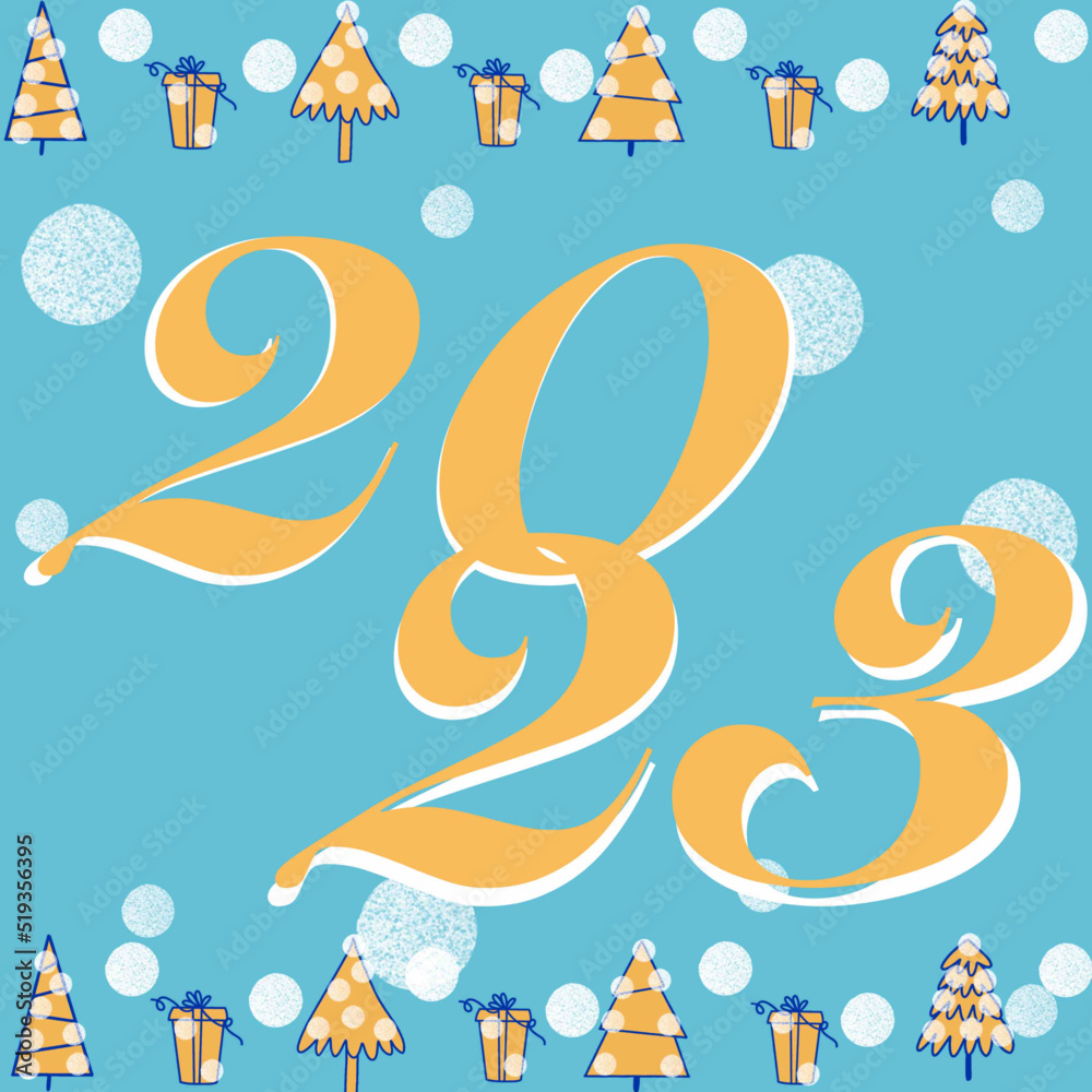 2023,new year,congratulations on the year 2023,christmas tree,gift,snowflakes,snowman,deer,heart,star,man,christmas, pattern, water, vector, design, snow, illustration, snowflake, winter, drop, vector