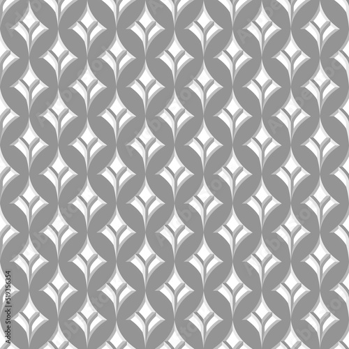 Geometric seamless pattern with crystal 3d black and white lines hand drawing vector. Best use for laminates.
