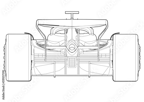 Silhouette F1-75 2022 Car Vector