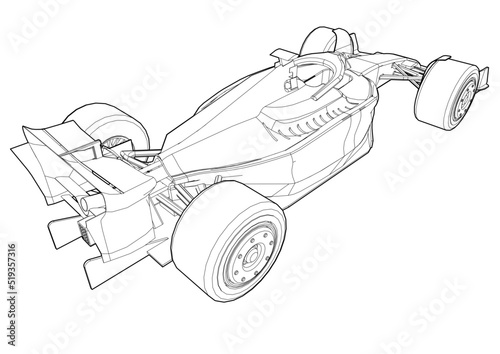 Silhouette F1-75 2022 Car Vector