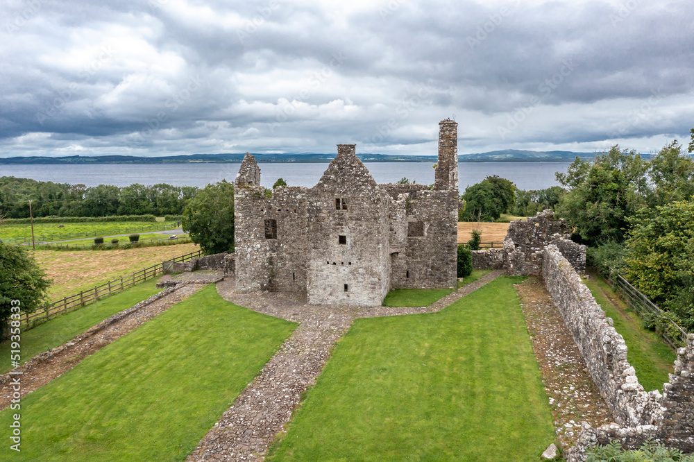 The beautiful Tully Castle by Enniskillen, County Fermanagh in Northern Ireland