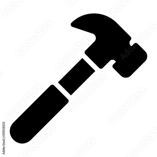 hammer glyph icon