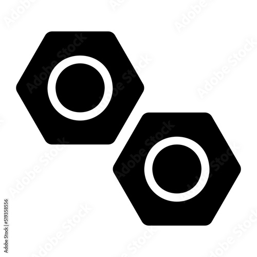 nuts glyph icon