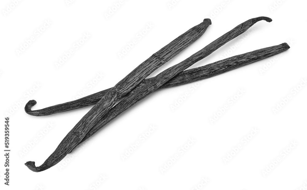 Vanilla sticks isolated on white background Vanilla sticks isolated on white background
