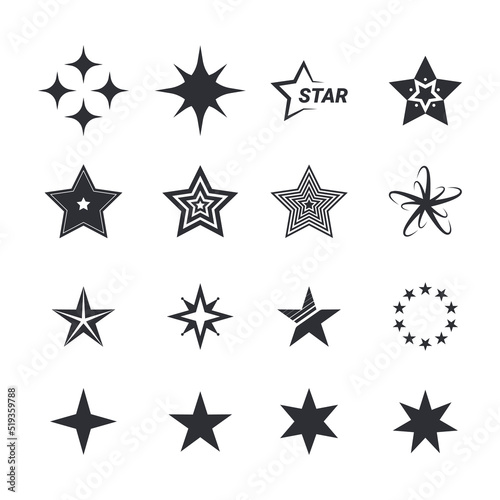 Star Shapes Symbol Icon Vector Illustration