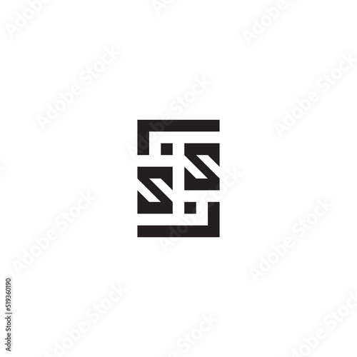 SS geometric square concept initial logo with high quality design photo