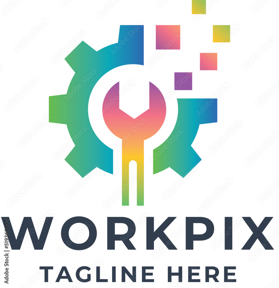 Pixel Work Help Support Logo Pixel Work Help Support Logo