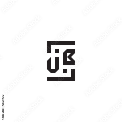 VB geometric square concept initial logo with high quality design