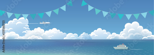 夏　イベント　背景イラスト