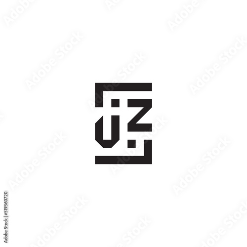 VZ geometric square concept initial logo with high quality design