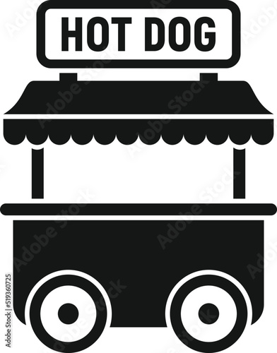 City hot dog icon simple vector. Eat snack
