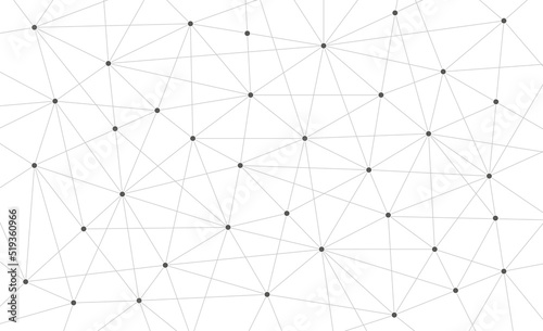 Dots and lines network grid background template. Technology linked global digital database graphic vector.