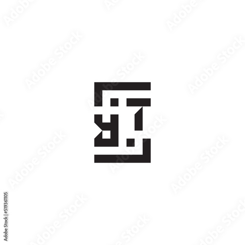 YT geometric square concept initial logo with high quality design