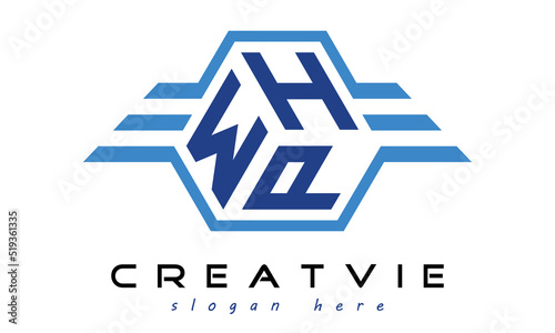 WHP three letter geometrical wings logo design vector template. wordmark logo | emblem logo | monogram logo | initial letter logo | typography logo | business logo | minimalist logo | photo