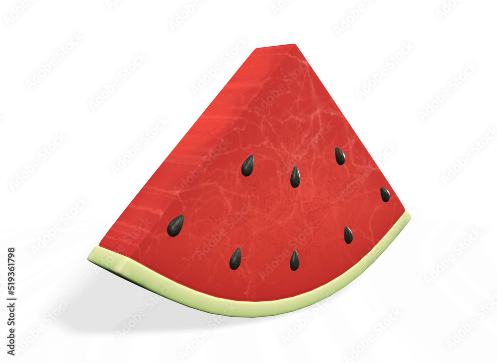 watermelon slice isolated on a white background 3d-rendering watermelon slice isolated on a white background 3d-rendering