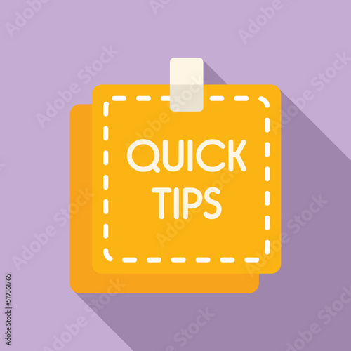 Tips icon flat vector. Idea advice
