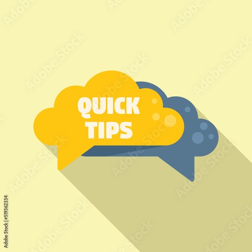 Bulb tip icon flat vector. Advice idea