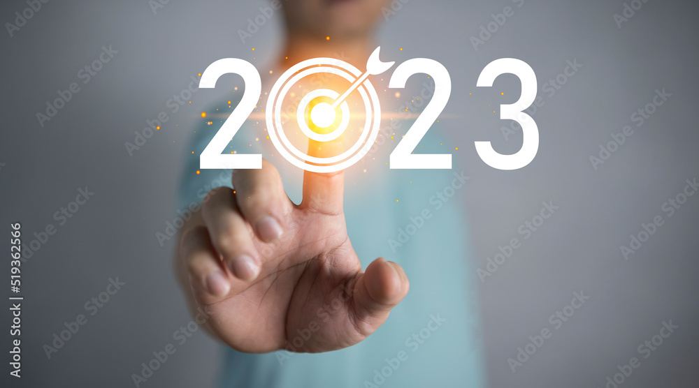 Business goals and goals 2023 new year ideas Fingers on target for 2023, new year business Business goals and goals 2023 new year ideas Fingers on target for 2023, new year business