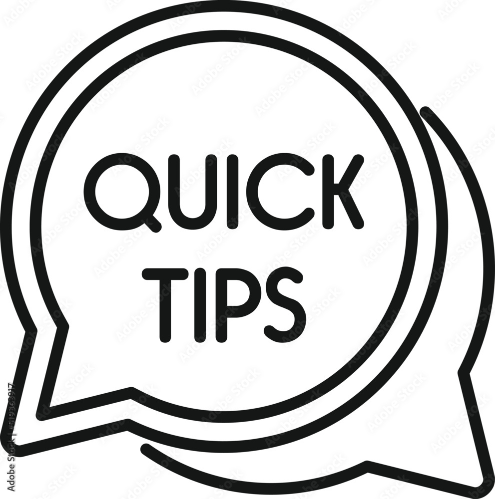 Sticker tip icon outline vector. Quick trick Sticker tip icon outline vector. Quick trick