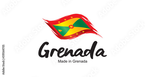Free Download Made in Grenada new handwritten flag ribbon typography lettering logo label banner - GFXLoad