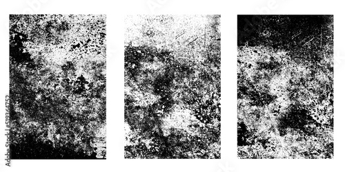 Texture overlay stamps set - Grunge, spray, grainy, monochrome template. Vector von overlay texture. Grain noise particles and spray grunge photo