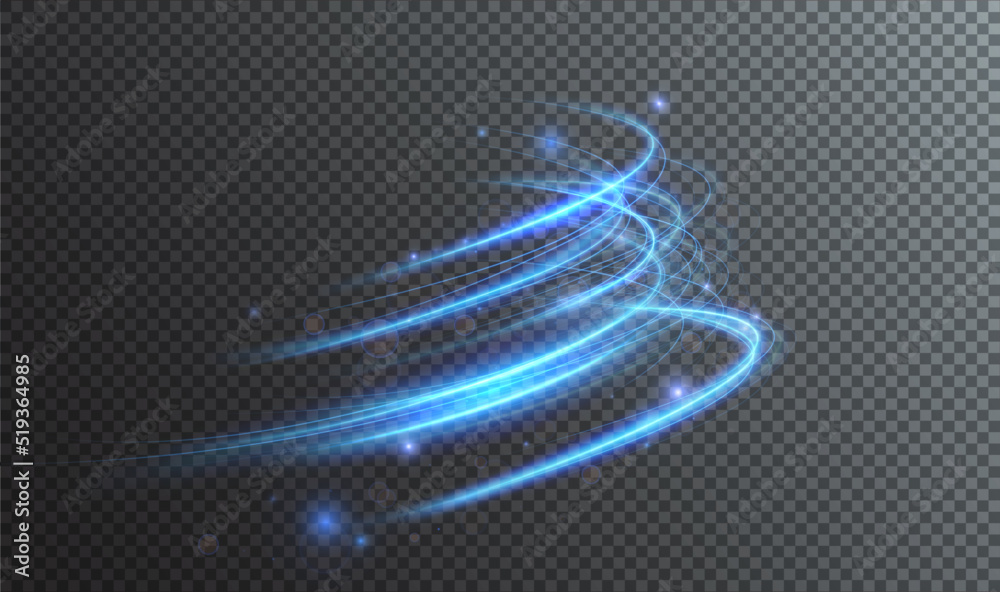Light blue Twirl. Curve light effect of blue line. Luminous blue circle. Light blue pedistal, podium, platform, table. Vector PNG. Vector illustration