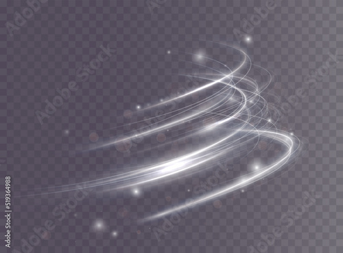 Light white Twirl. Curve light effect of white line. Luminous white circle. Light white pedistal, podium, platform, table. Vector PNG. 