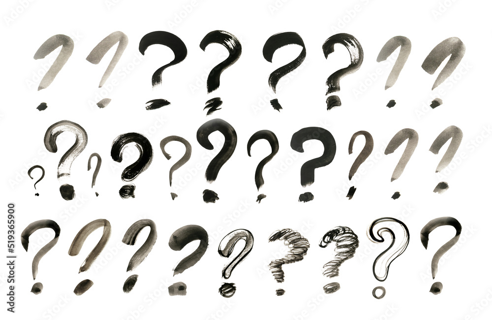 Set of Different Question Marks, Quest and Inquire Symbols Set of Different Question Marks, Quest and Inquire Symbols