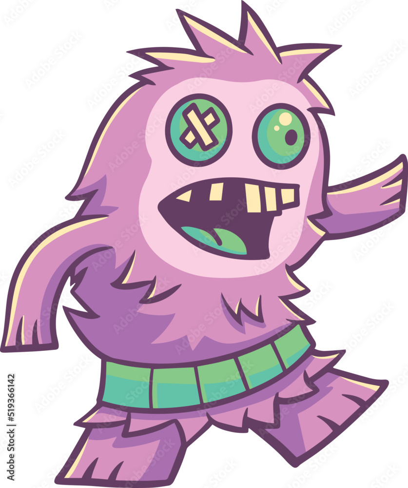 Purple Zombie Monster with Green Belt