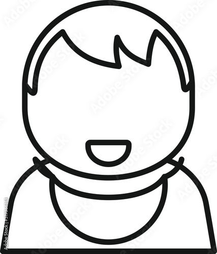 Baby icon outline vector. Child life