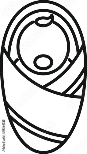 Newborn baby icon outline vector. Adult life