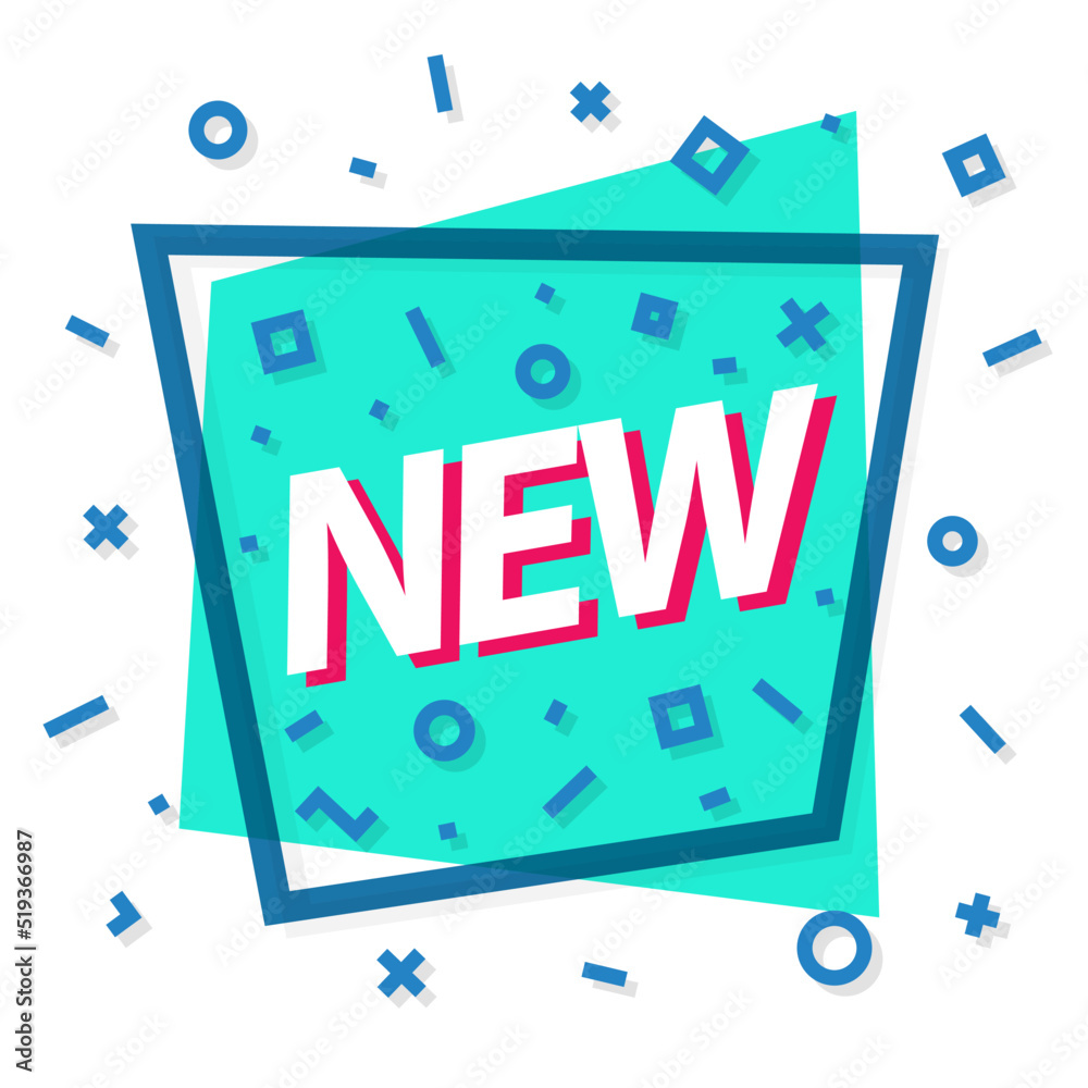 Sale banner green color with cyan frame and different shapes with sign new for promotion, special offer, sale, black friday, advertisement, hot price and discount poster. Vector Illustration Sale banner green color with cyan frame and different shapes with sign new for promotion, special offer, sale, black friday, advertisement, hot price and discount poster. Vector Illustration