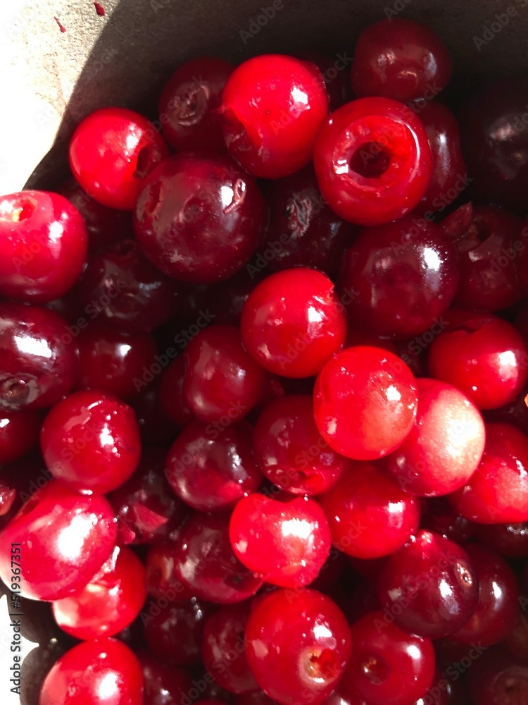 pitted red cherries pitted red cherries