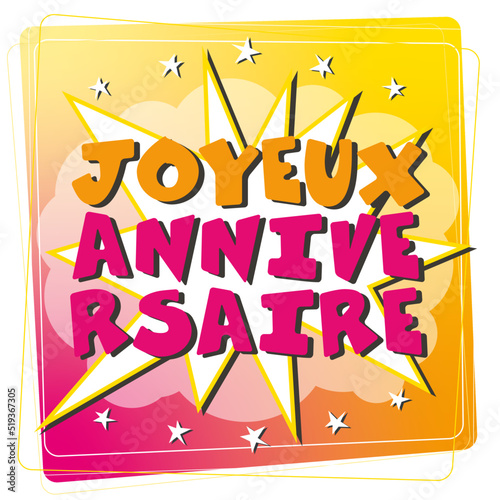 JOYEUX ANNIVERSAIRE CARTE Éclat 2