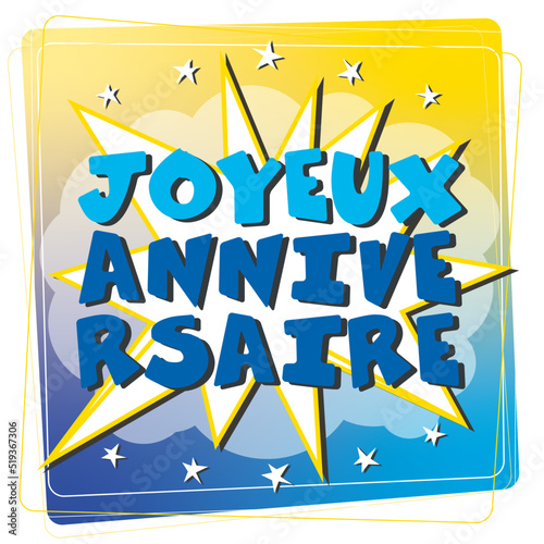 JOYEUX ANNIVERSAIRE CARTE Éclat 3
