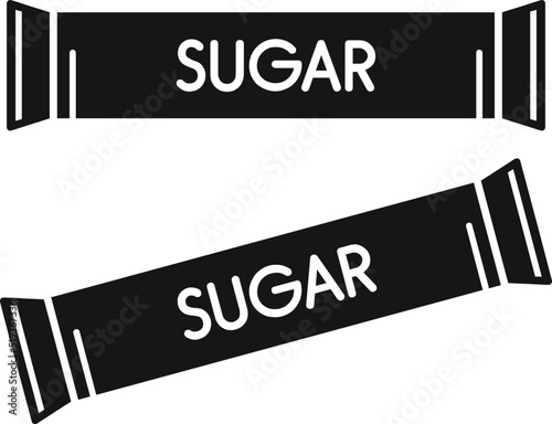 Sugar sticks icon simple vector. Airline food