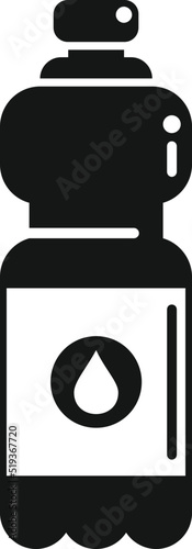 Airline food water icon simple vector. Airplane meal