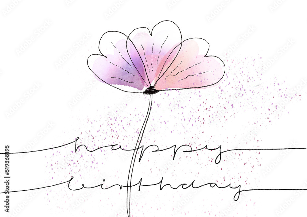 VEEVIIY Geburtstagsgirlande Blumen-Motiv - Bunte Deko Für Gartenparty Und Feiern