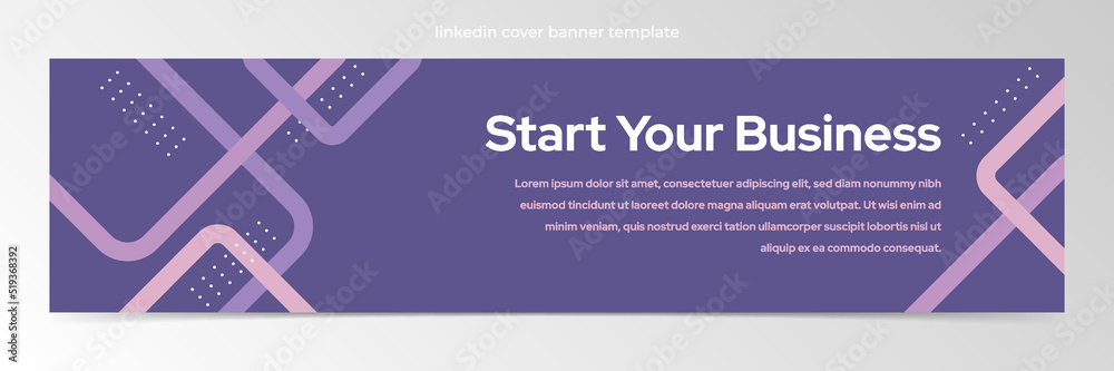 Modern abstract linkedin banner template
