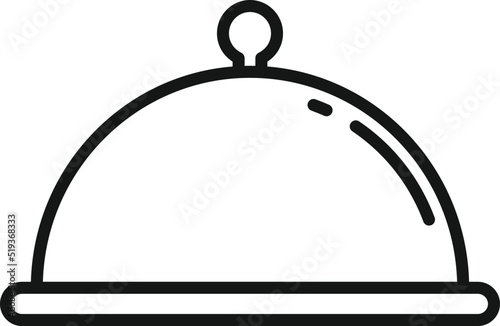 Airline food tray icon outline vector. Plane trolley