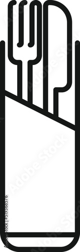 Airline food tools icon outline vector. Air meal