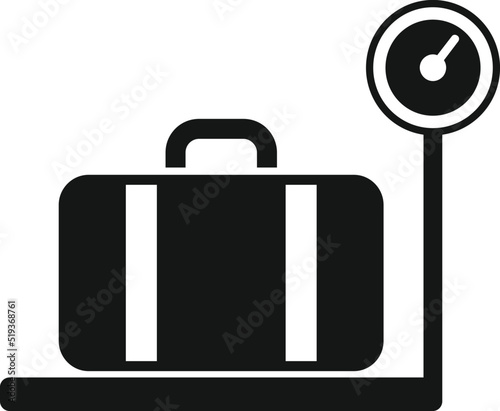 Airplane bag icon simple vector. Airline passenger