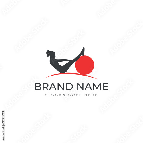 Pilates Logo With a Woman Doing Pilates