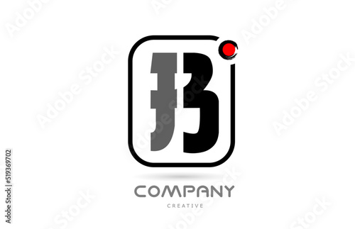 B black and white alphabet letter logo icon design with japanese style lettering