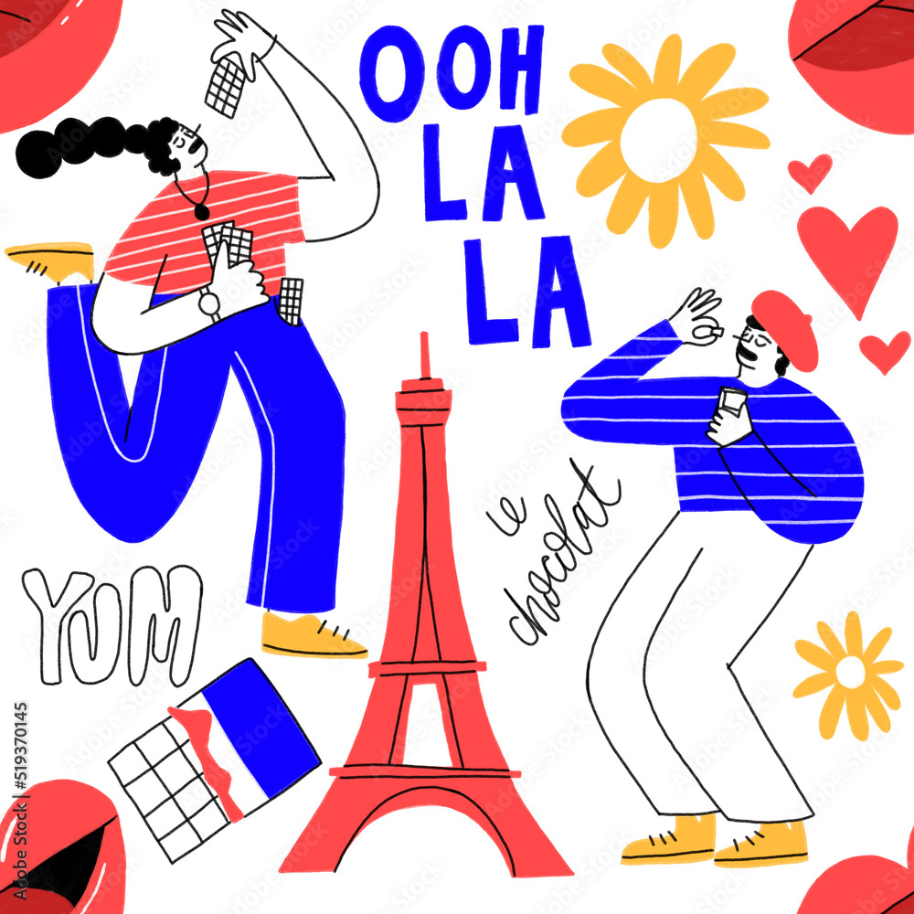 Ooh La La French Design Stock Illustration Adobe Stock