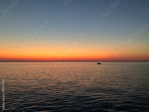 Sunset on Scilla beach - Calabria - Italy