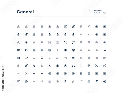 Essencial UI Icons Pack Duotone Style