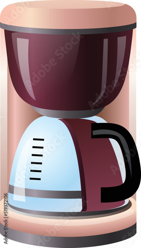 Coffee maker icon cartoon vector. Espresso pot