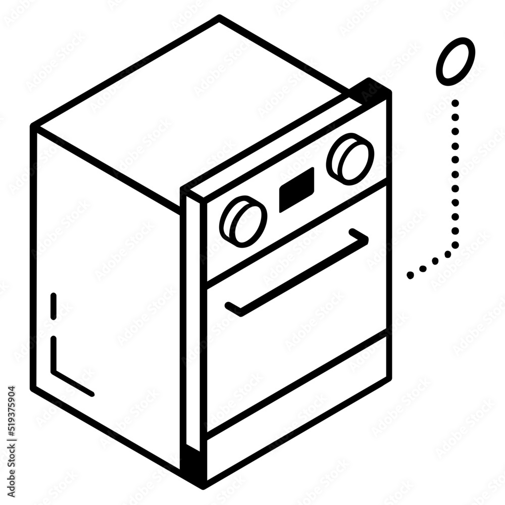 A baking oven line icon download A baking oven line icon download