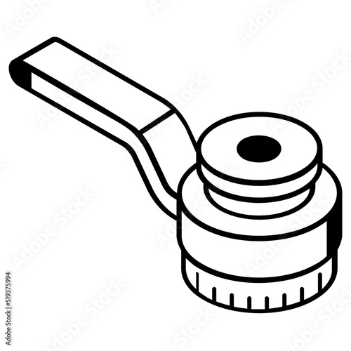 An icon of lever in isometric vector 